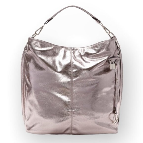 Frank Lyman Metallic Faux Leather  Bucket Bag - Picture 1 of 10